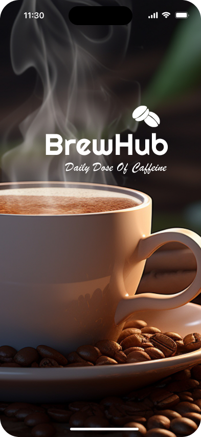 Coffee Mobile App Home layout